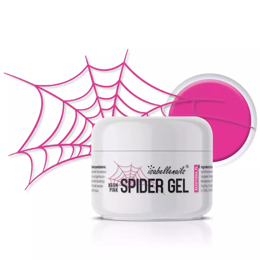 Spider gel żel do zdobień neon pink isabellenails 5 g